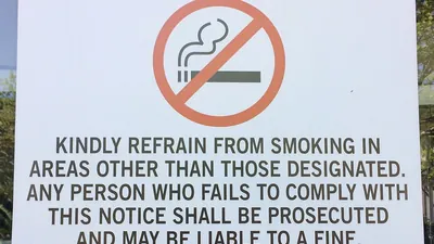 No-smoking sign with a crossed-out cigarette