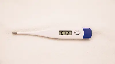 A digital thermometer